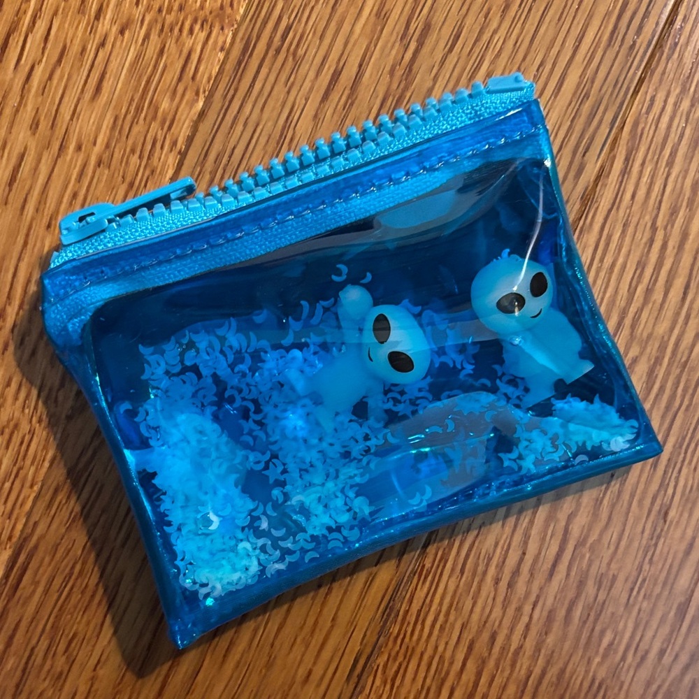 Electric Bubblegum Alien Glitter Goo Coin Purse